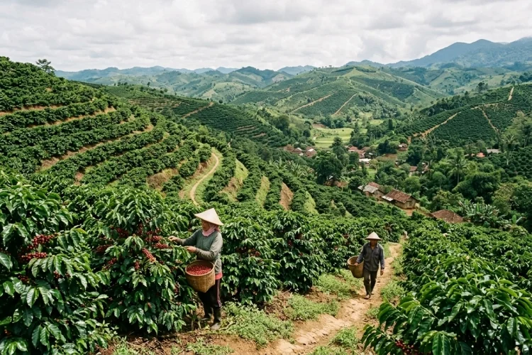 Menjelajahi Hamparan Kebun Kopi Robusta Lampung Barat